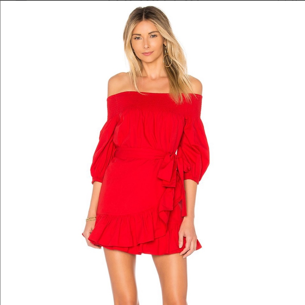 Revolve Tularosa Maida Off-the-Shoulder Dress, XL, Poppy